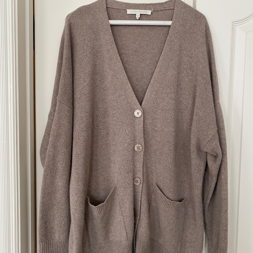 Naked Cashmere Oversized Boyfriend Cashmere Cardigan OS